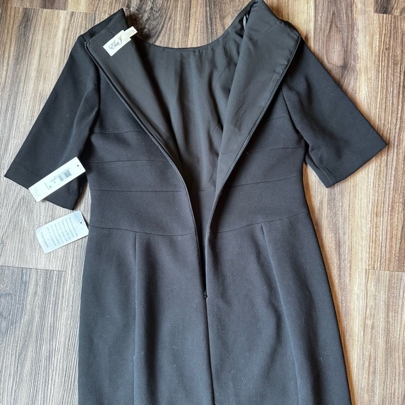 Eliza J black pleated top fit and flare dress size 8 NWT - Picture 10 of 10